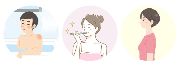 A.入浴　歯磨き　正しい姿勢も大切です