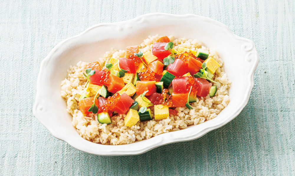 『ざくろ100』を使った、ざくろちらし寿司