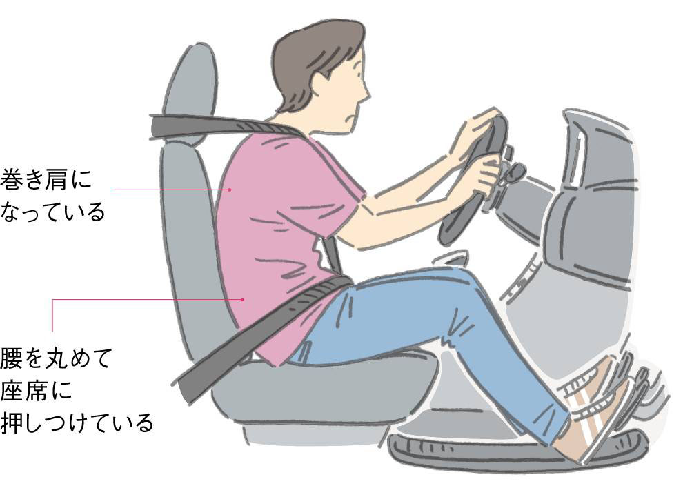 ゆがみの原因　車の運転