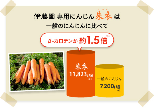 通常の1.5倍のβ-カロテン