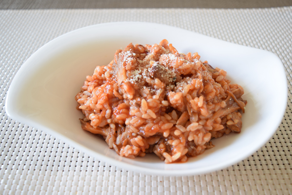 きのことサバ缶のGABAトマトリゾット