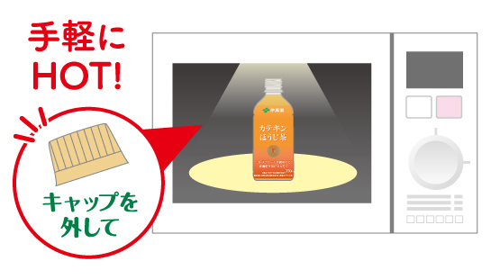 手軽にHOT!キャップを外して