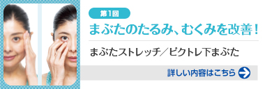 第1回 まぶたのたるみ、むくみを改善
