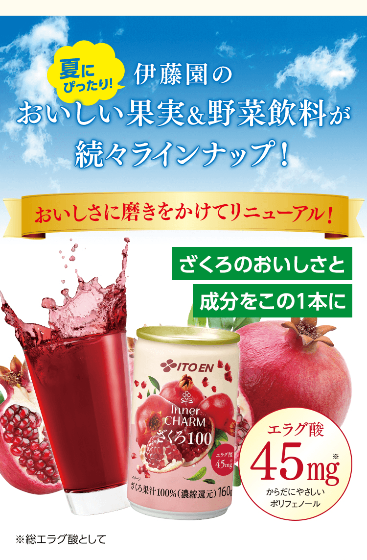 夏にぴったり！伊藤園のおいしい果実＆野菜飲料が続々ラインナップ！