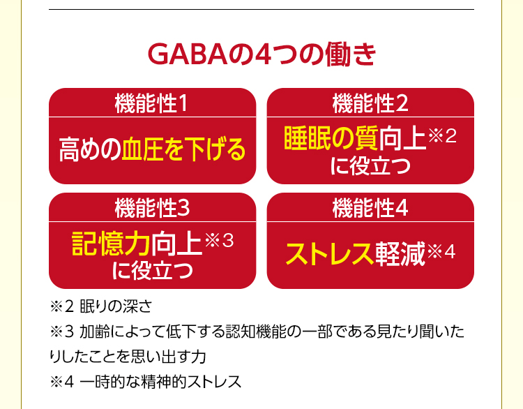 GABAの4つの働き