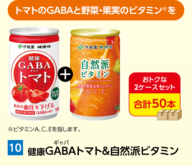 トマトのGABAと野菜・果実のビタミン※を