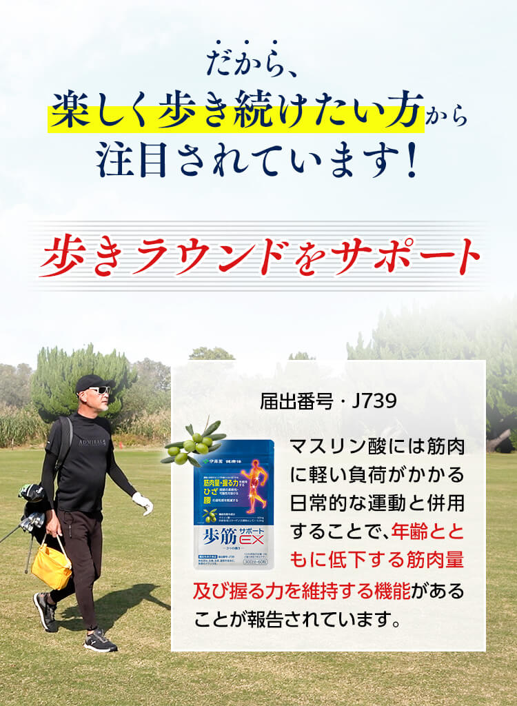 歩きラウンドをサポート