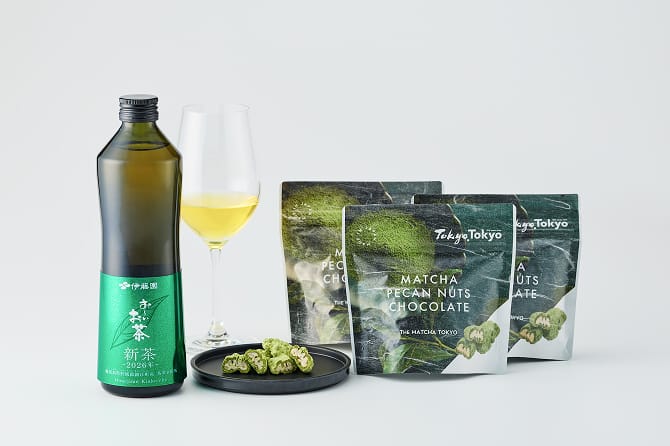 瓶 お~いお茶「Kinko-cho」とTHE MATCHA TOKYO「MATCHA PECAN NUTS CHOCOLATE」のマリアージュセットの商品画像