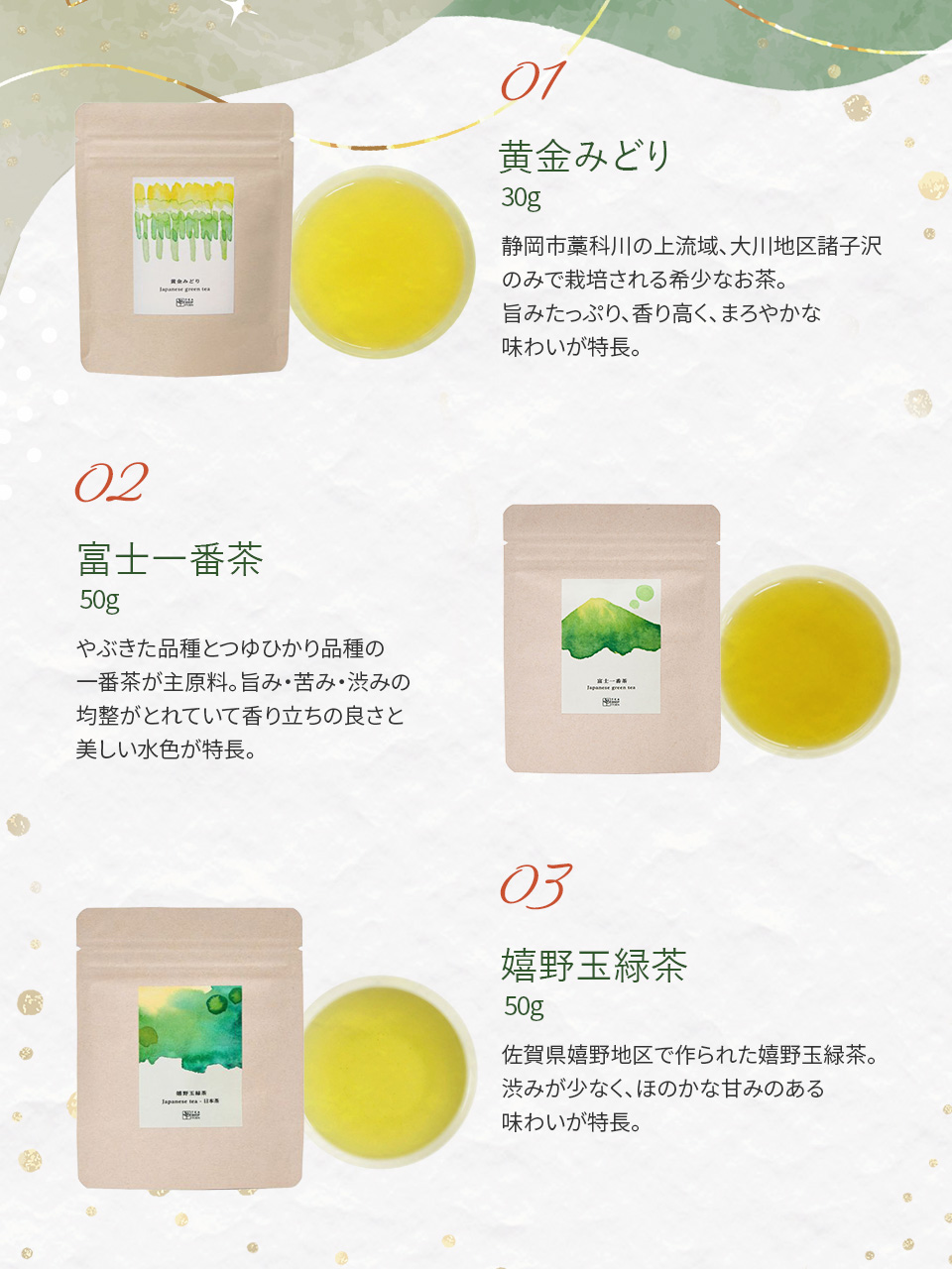 2026年お得なお茶の福袋緑茶4種