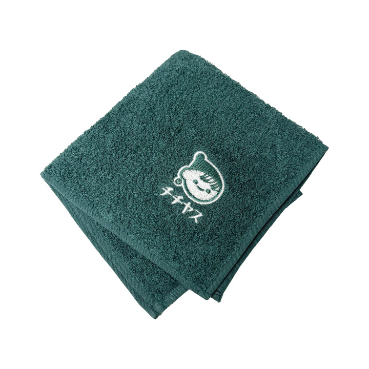 チー坊抗菌タオルハンカチ(グリーン)