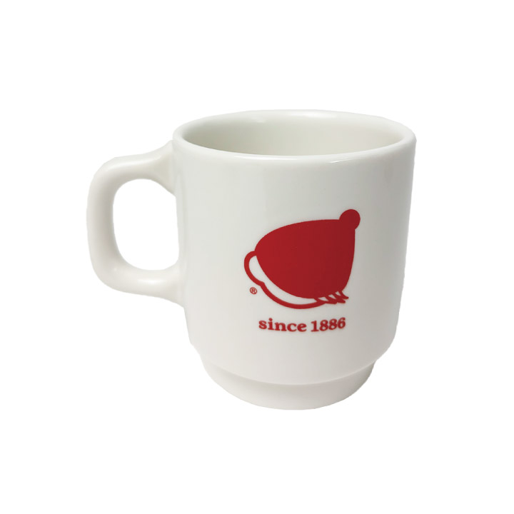 チー坊スタッキングマグ(白×赤) 白×赤