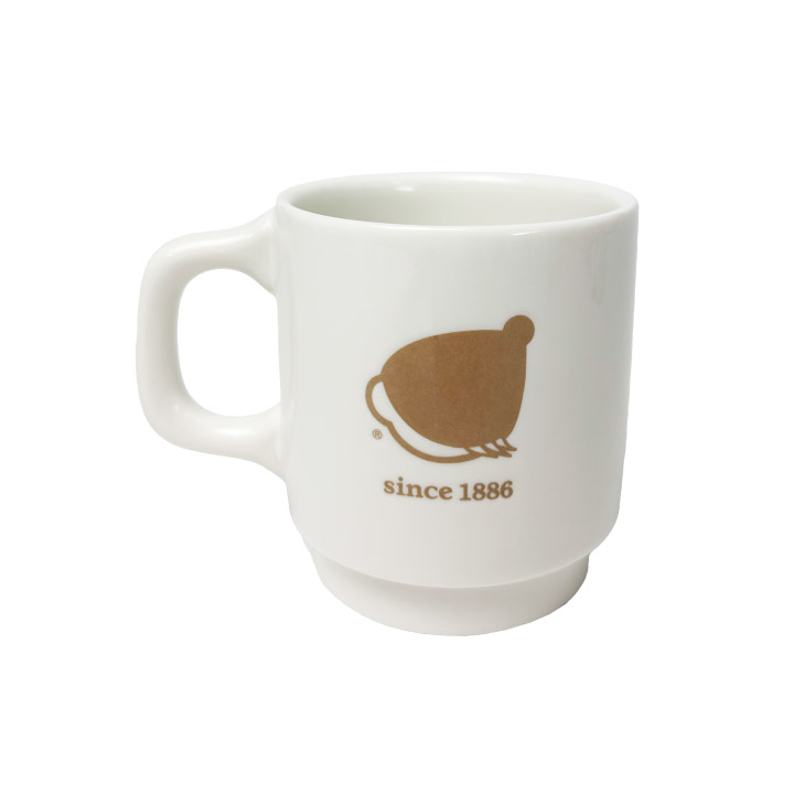 チー坊スタッキングマグ(白×茶) 白×茶