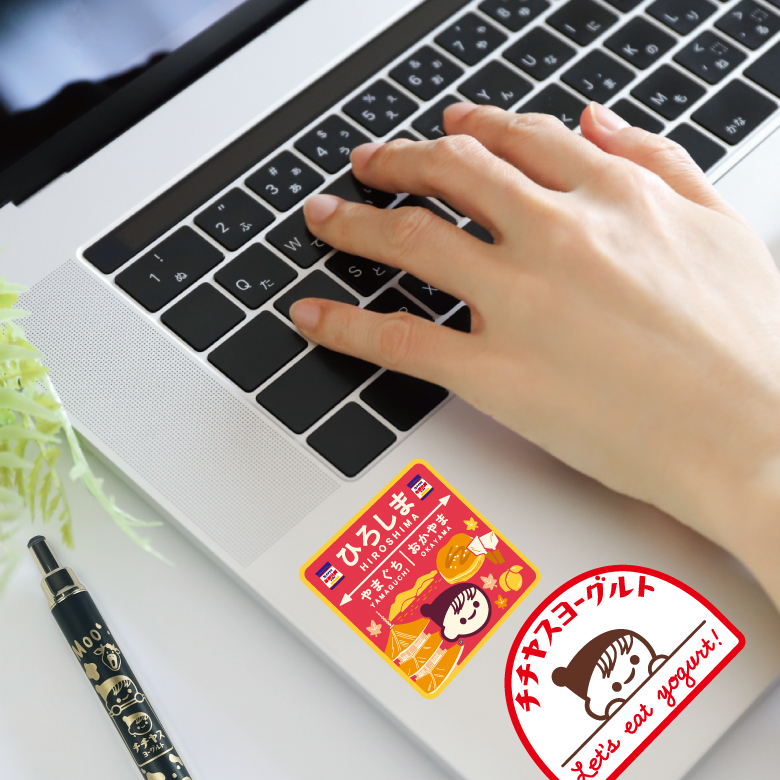 チー坊ご当地ダイカットステッカー(旅・広島(宮島)) 広島(宮島) 旅