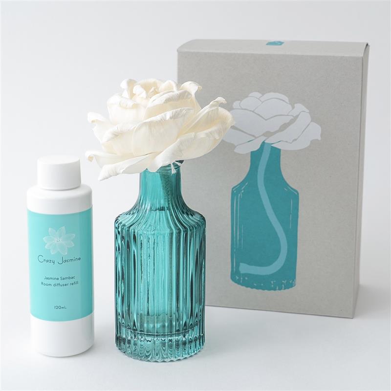 Sola Flower Diffuser 120ml つる首瓶(120ml): クレイジージャスミン