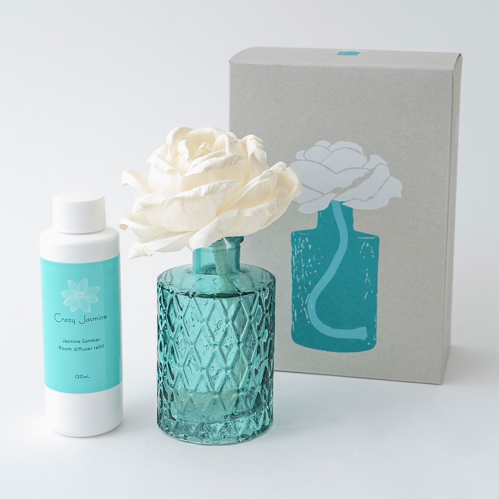 Sola Flower Diffuser 120ml 円柱瓶(120ml): クレイジージャスミン