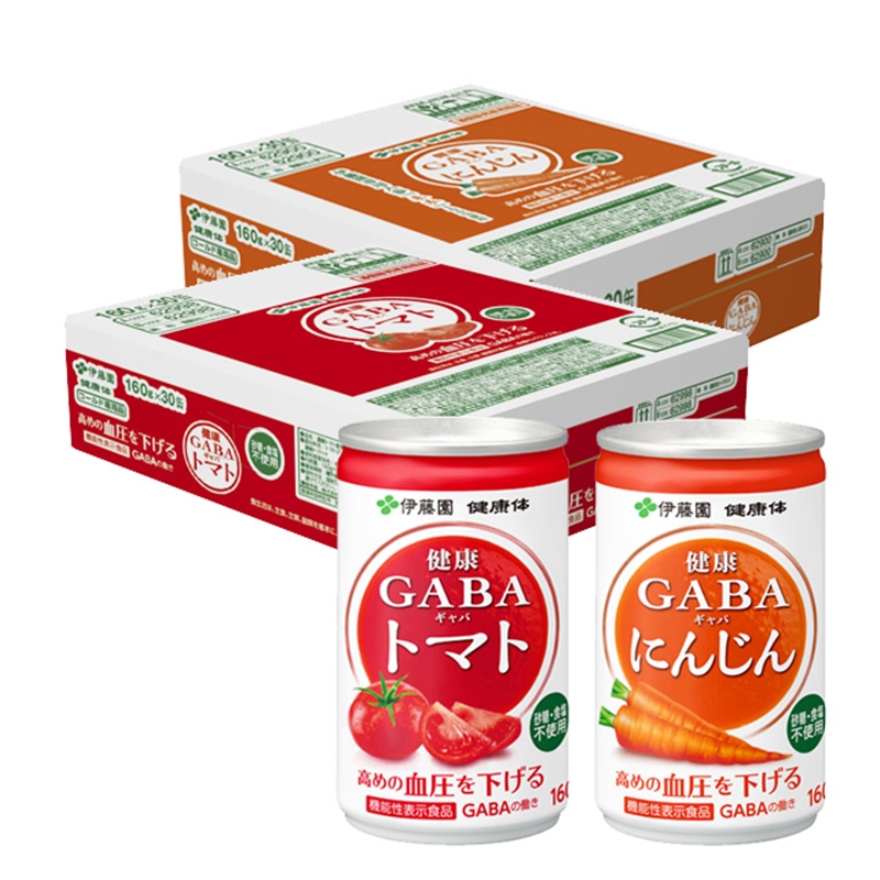 健康GABAトマト・GABAにんじん 各1ケースセット（計60本）: 健康体