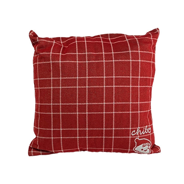 チー坊クッションカバー(赤チェック) 赤チェック