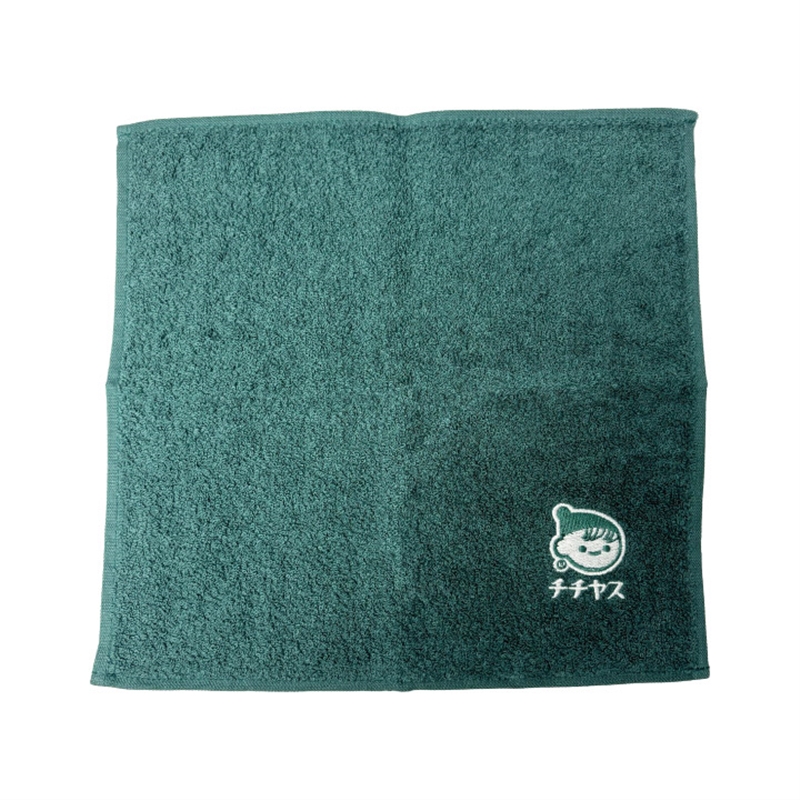 チー坊抗菌タオルハンカチ(グリーン)