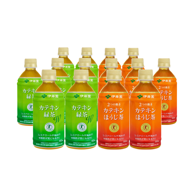 カテキン緑茶W・ほうじ茶 一週間14本セット