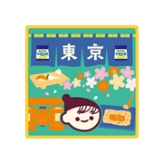 チー坊ご当地ダイカットステッカー（のれん・東京）