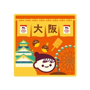 チー坊ご当地ダイカットステッカー（のれん・大阪）