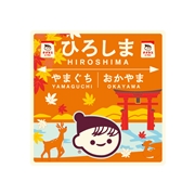 チー坊ご当地ダイカットステッカー（旅・広島（宮島））