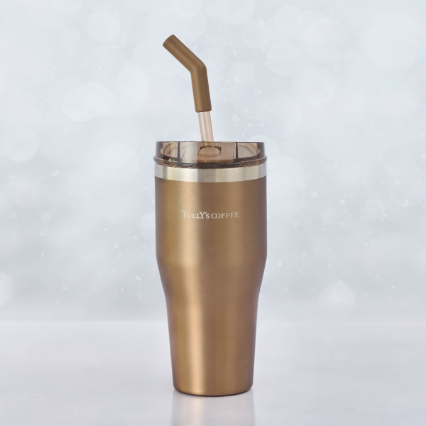 ストロー付き2WAYステンレスタンブラー（メタリック）