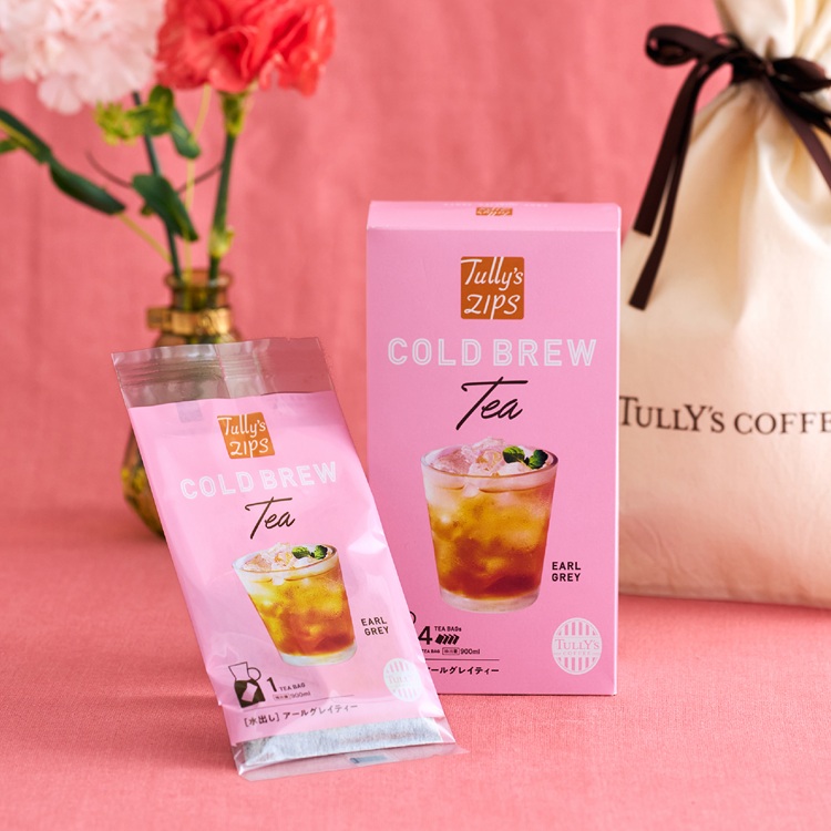 【ギフト】タリーズジップス コールドブリューティー オリジナルブレンド（4袋入） & コットンギフトバッグ（L）