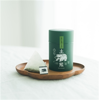 土熊 抹茶入 くま笹玄米 お茶缶【ティーバッグ8袋入】