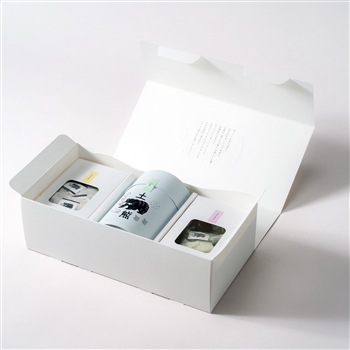 土熊【お茶缶とリフィール(詰替)セット】北海道のフレーバーティー詰合せ／ハッカ緑茶缶10個入・ラベンダー緑茶 10個入Refill・とうきび茶詰替10個入refill